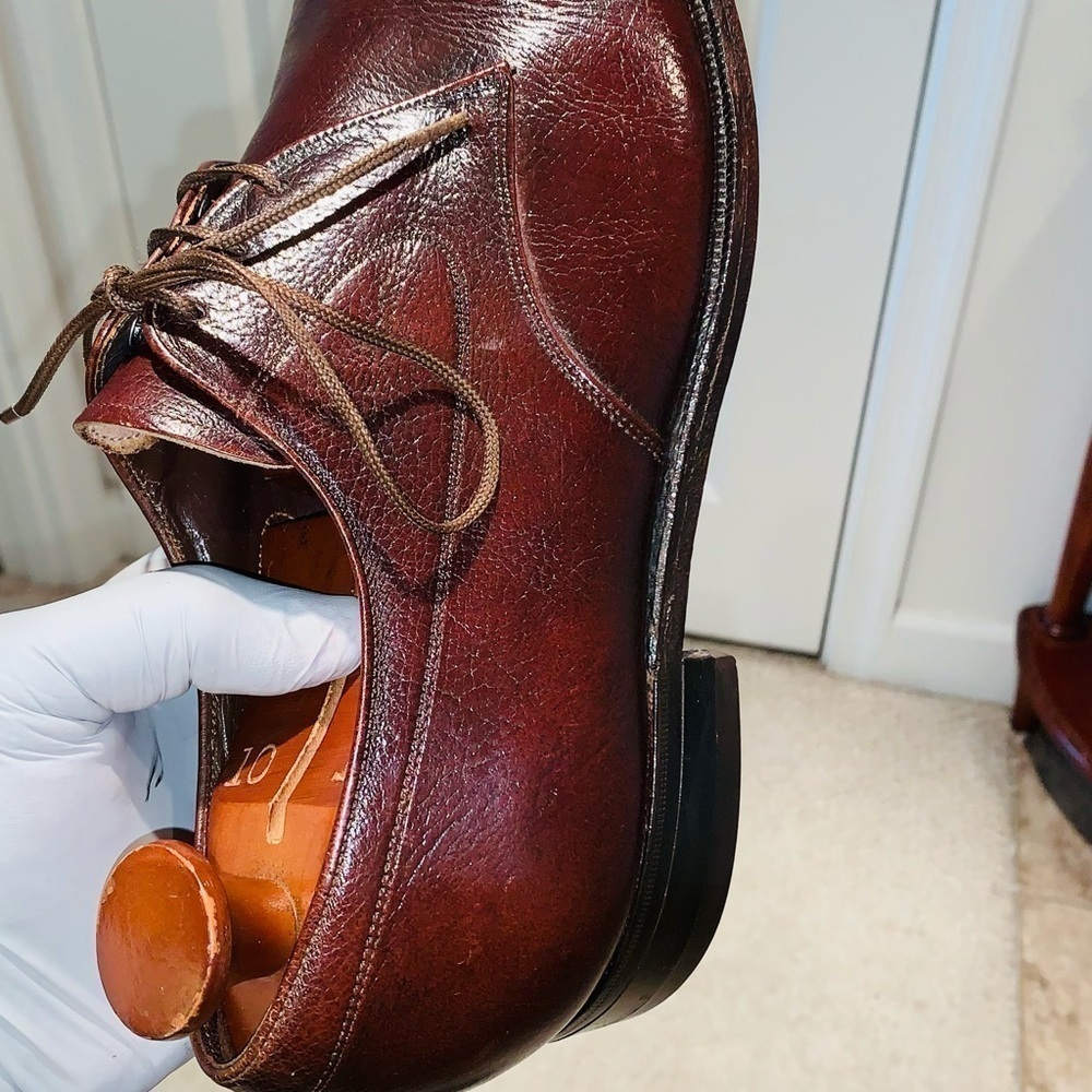 Florsheim Leather Plain Toe Derby. - Picture 13 of 16